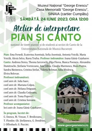 Atelier de interpretare - Pian și Canto 